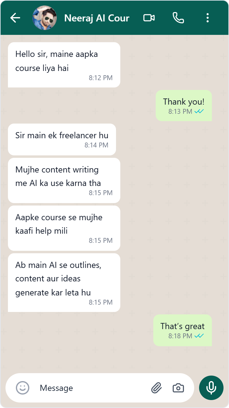 Student feedback